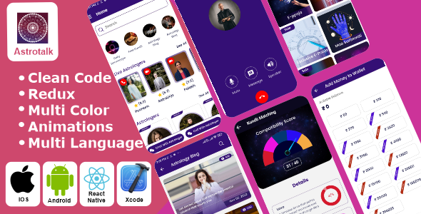 Astrotalk App - Astrology App  Online Horoscope  Astrotalk React Native iOS and Android App Template